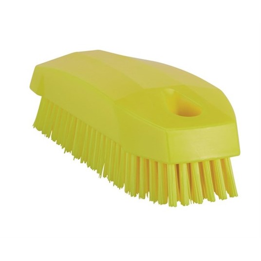 VIKAN Szczotka ręczna,twarda,130mm,żółta -zdjęcie numer 1