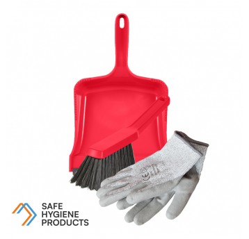 Jednorazowy zestaw do stłuczki szklanej Czerwony