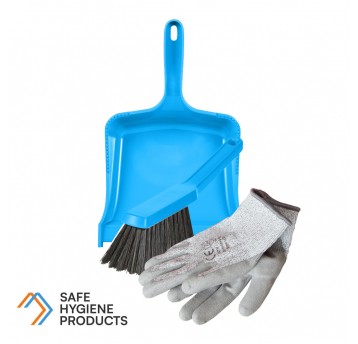 Jednorazowy zestaw do stłuczki szklanej Niebieski