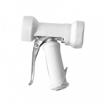 Pistolet ze st. nier. w osł. gumowej Biały