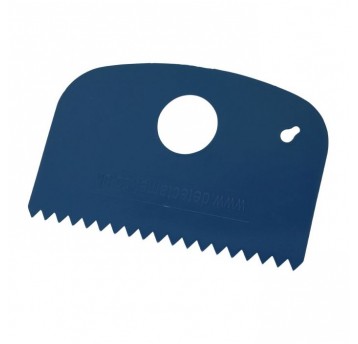 Skrobaczka elastyczna mała, ząbkowana, niebieska