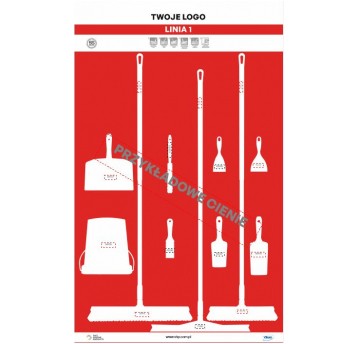 Tablica cieni 120 PVC Czerwona