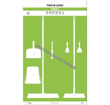 Tablica cieni 120 PVC Limonkowa
