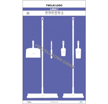 Tablica cieni 120 PVC Purpurowa