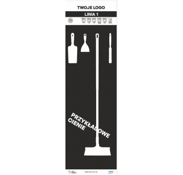 Tablica cieni 60 PVC Czarna