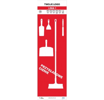 Tablica cieni 60 PVC Czerwona