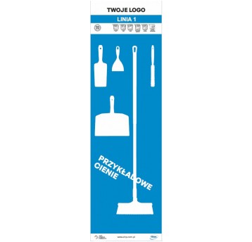 Tablica cieni 60 PVC Niebieskia