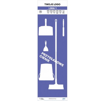 Tablica cieni 60 PVC Purpurowa