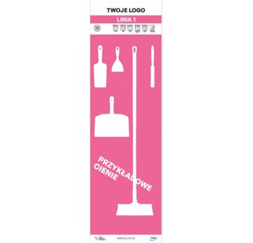 Tablica cieni 60 PVC Różowa