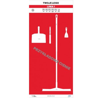 Tablica cieni 90 PVC Czerwona