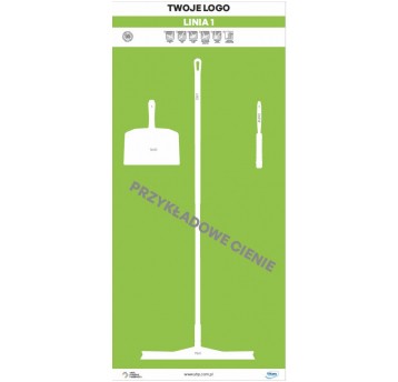 Tablica cieni 90 PVC Limonkowa