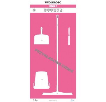 Tablica cieni 90 PVC Różowa