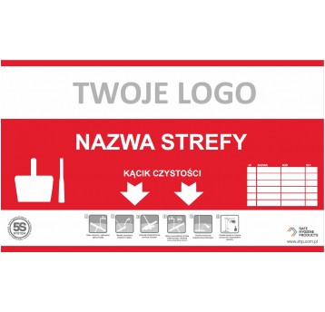 Tablica informacyjna 5S Czerwona