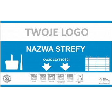 Tablica informacyjna 5S Niebieska