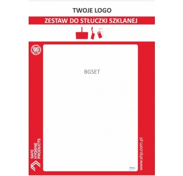 Tablica PP stłuczka szklana Czerwona