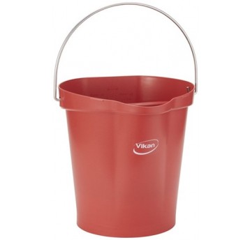 VIKAN Wiadro wykr.detekt.metali,12 l, czerwone