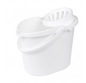 Wiadro z koszykiem na mopa Białe