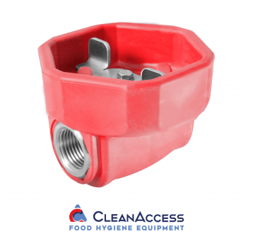 Zawór kulowy UH® 1/2'' w osłonie bezpiecznej czerw