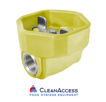 Zawór kulowy UH® 1/2'' w osłonie bezpiecznej Żółty